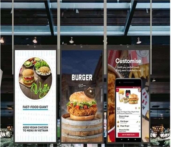 43inch Double-sided Shop Facing Windows LCD Display